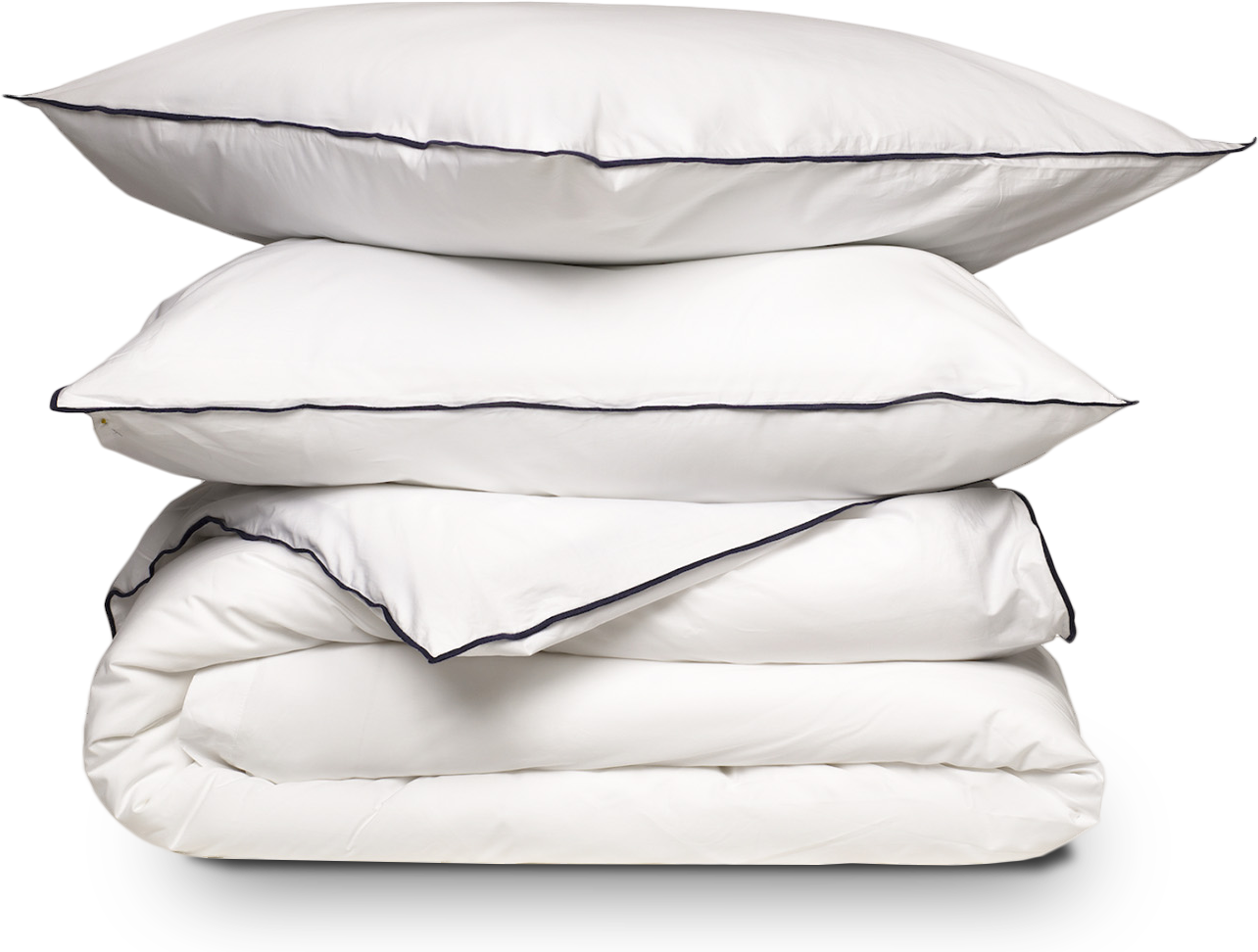 linge de lit en percale blanc