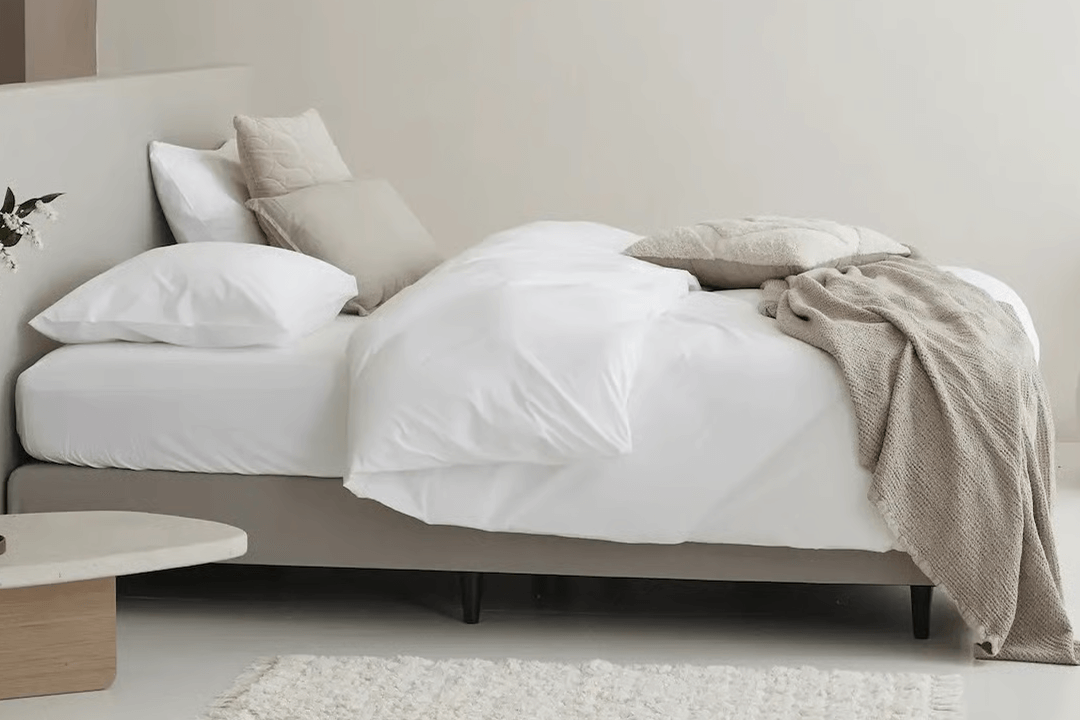 Matt sleeps white percal bessheet