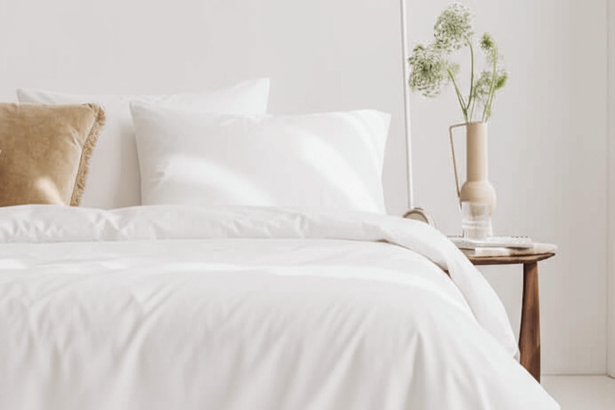 Matt sleeps white percal bessheet